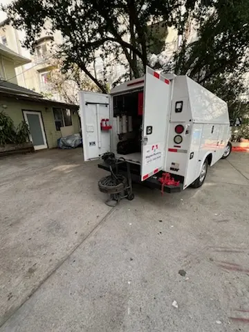 Magnet Plumbing service vehicle on-site for Slab Leak Repair in Sunset Village